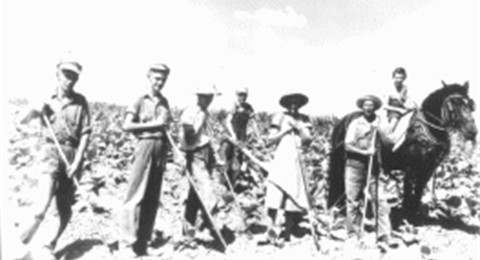 Francis Feuling Family on the Farm